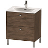 Картинка анонса товара «тумба под раковину duravit brioso br451101021 напольная 72 см орех темный»