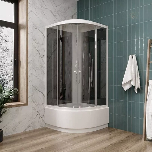 Душевая кабина Parly EC1021 1000x1000 профиль белый, стекло тонированное Душевая кабина Parly EC1021 1000x1000 профиль белый, стекло тонированное