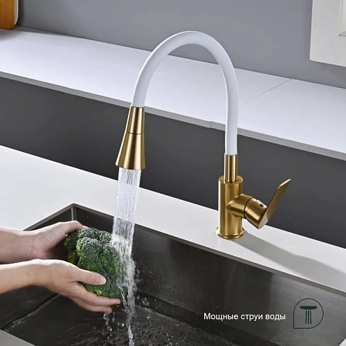 Смеситель для кухни Splenka S05.43.03, золотой сатин Смеситель для кухни Splenka S05.43.03, золотой сатин