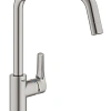 Смеситель для кухни GROHE Eurosmart 2021, U-образный высокий излив, суперсталь (30567DC0) Смеситель для кухни GROHE Eurosmart 2021, U-образный высокий излив, суперсталь (30567DC0)