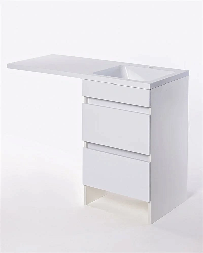 Тумба с раковиной Orange Sistema ST-110TUW+RAR напольная, правая 110 см под стиральную машину, белый Тумба с раковиной Orange Sistema ST-110TUW+RAR напольная, правая 110 см под стиральную машину, белый