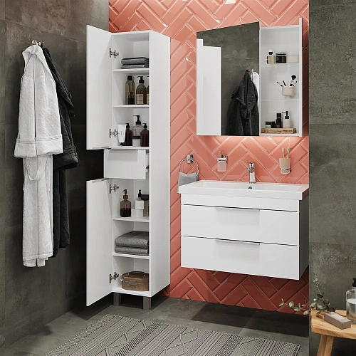 Тумба с раковиной STWORKI Копенгаген 80 белая 467190 Тумба с раковиной STWORKI Копенгаген 80 белая 467190