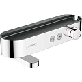 Смеситель для ванны Hansgrohe ShowerTablet Select 400, внешнего монтажа, с полочкой 24340000, хром т Смеситель для ванны Hansgrohe ShowerTablet Select 400, внешнего монтажа, с полочкой 24340000, хром т