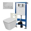 Комплект инсталляции Point Элемент PN45120 с клавишей смыва Меркурий, хром, PN44831C и унитазом Ника с сиденьем микролифт PN41081 Комплект инсталляции Point Элемент PN45120 с клавишей смыва Меркурий, хром, PN44831C и унитазом Ника с сиденьем микролифт PN41081