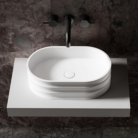 Раковина ABBER Stein AS2650 накладная, белая матовая