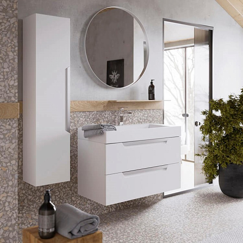 Тумба под раковину Aqwella Cube 70 CUB0109W подвесная, белая Тумба под раковину Aqwella Cube 70 CUB0109W подвесная, белая