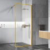 Душевая перегородка Vincea Walk-In VSW-1HP120FLBG 1200x2000 брашированное золото стекло рифленое