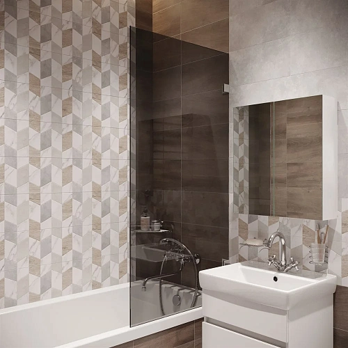 Шторка на ванну DIWO Брянск неподвижная, 70х140, профиль хром глянцевый, тонированное стекло 583146 Шторка на ванну DIWO Брянск неподвижная, 70х140, профиль хром глянцевый, тонированное стекло 583146