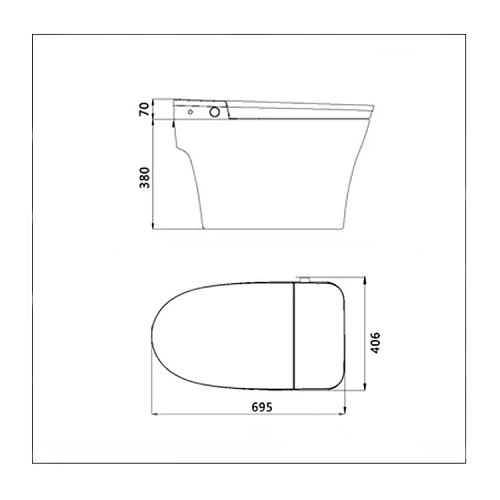 Унитаз SMART Panasonic CH2710 электронный белый с сиденьем Унитаз SMART Panasonic CH2710 электронный белый с сиденьем