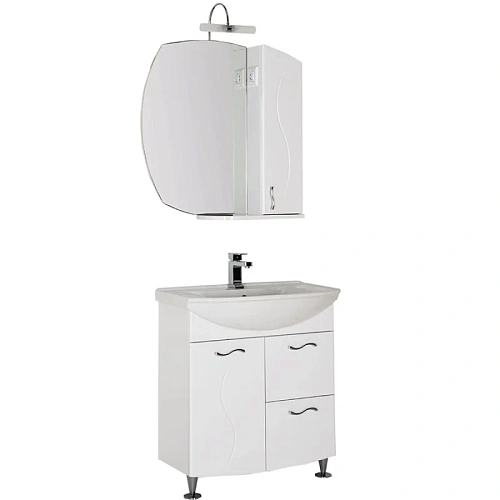 Комплект мебели Aquanet Моника 75 белый 00187566 Комплект мебели Aquanet Моника 75 белый 00187566