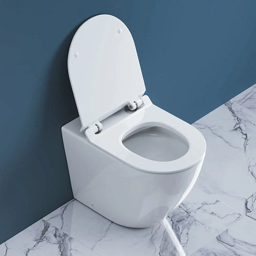 Унитаз приставной BelBagno SFERA-R BB2141CBR/BB2111SC безободковый с сиденьем Унитаз приставной BelBagno SFERA-R BB2141CBR/BB2111SC безободковый с сиденьем