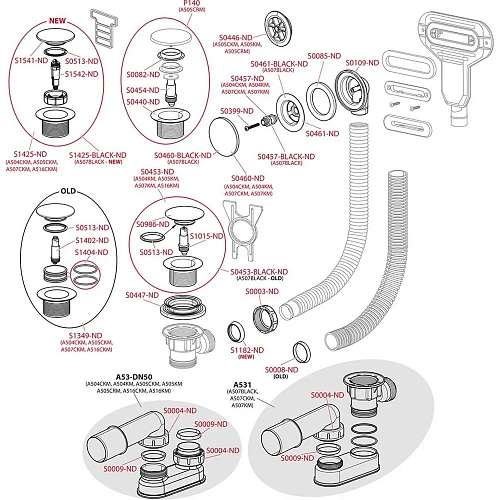 Слив-перелив AlcaPlast A507BLACK click/clak черный матовый Слив-перелив AlcaPlast A507BLACK click/clak черный матовый