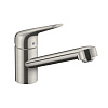 Картинка анонса товара «смеситель для кухни hansgrohe 100, 1jet 71808800, под сталь»