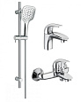 Комплект смесителей Damixa Palace Bit 409310000 с душевым гарнитуром Комплект смесителей Damixa Palace Bit 409310000 с душевым гарнитуром