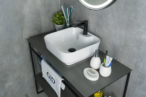 Раковина Gid N9443 51154 накладная белая 41x41x15 Раковина Gid N9443 51154 накладная белая 41x41x15