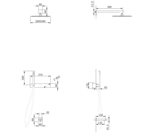 Душевая система ABBER Rund AF8717NG скрытого монтажа с изливом, никель Душевая система ABBER Rund AF8717NG скрытого монтажа с изливом, никель