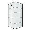Душевой уголок NEW TRENDY NEW SOLEO BLACK R 90x90x195 D-0285A/D-0121B (черный)
