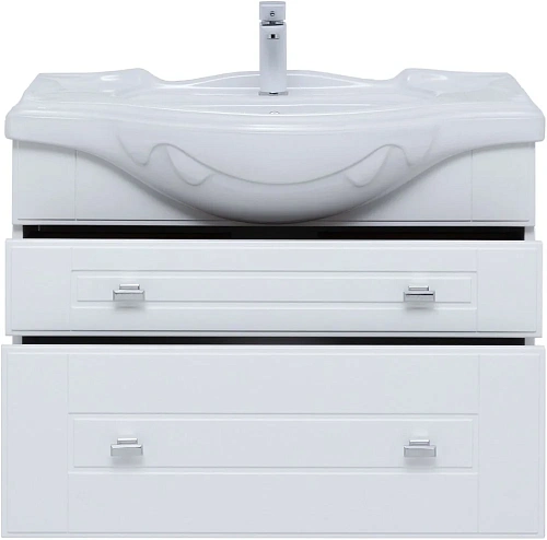 Тумба под раковину Aquanet Рондо 85 белый глянец 00304289 Тумба под раковину Aquanet Рондо 85 белый глянец 00304289