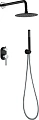 Душевая система Boheme UNO 464-2-BCR черный хром с изливом Душевая система Boheme UNO 464-2-BCR черный хром с изливом