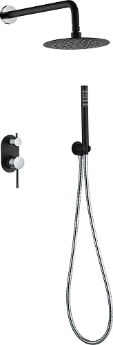 Душевая система Boheme UNO 464-2-BCR черный хром с изливом Душевая система Boheme UNO 464-2-BCR черный хром с изливом