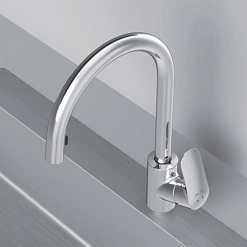 Смеситель для кухни AM.PM Like F8012000 с вытяжным изливом, хром Смеситель для кухни AM.PM Like F8012000 с вытяжным изливом, хром