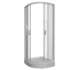 Душевой уголок Radomir Берген RD 80х80 1-03-1-0-0-3490 радиальный, стекло прозрачное, поддон с каркасом и сифоном хром, профиль белый Душевой уголок Radomir Берген RD 80х80 1-03-1-0-0-3490 радиальный, стекло прозрачное, поддон с каркасом и сифоном хром, профиль белый