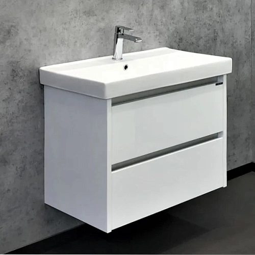 Тумба раковина Comforty Дублин-75 00004137103 белый глянец раковина Comforty 8057 Тумба раковина Comforty Дублин-75 00004137103 белый глянец раковина Comforty 8057