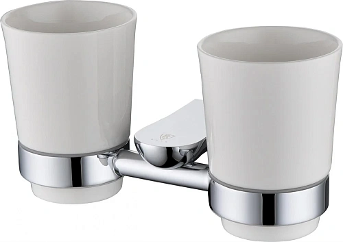 Стакан Rush Luson LU16320 с настенным держателем, двойной Стакан Rush Luson LU16320 с настенным держателем, двойной