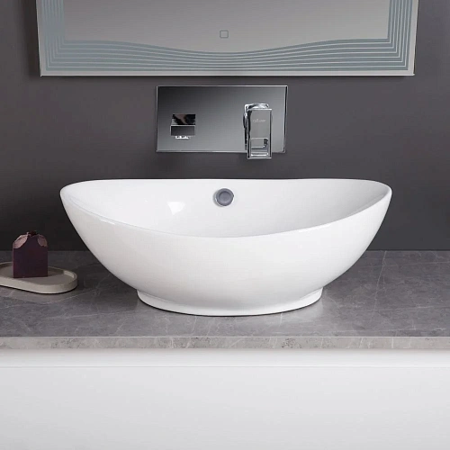 Раковина BelBagno BB1087 600x370 белый Раковина BelBagno BB1087 600x370 белый