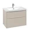 Картинка анонса товара «тумба под раковину villeroy &amp; boch subway 3.0 с подсветкой cashmere grey / cashmere grey c574l2vn»