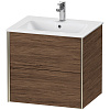 Картинка анонса товара «тумба под раковину duravit xviu xv41250b121 подвесная 61 см орех темный»