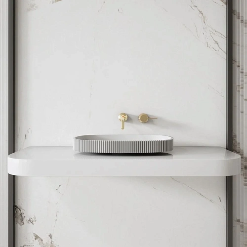 Раковина ABBER Stein AS2601 накладная, белая матовая Раковина ABBER Stein AS2601 накладная, белая матовая