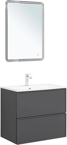 Тумба под раковину Aquanet Арт 75 ясень графит 00329064 напольная/подвесная Тумба под раковину Aquanet Арт 75 ясень графит 00329064 напольная/подвесная