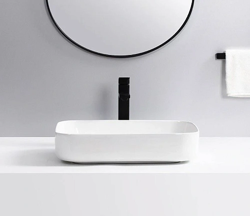 Раковина CeramaLux 9391 накладная, белый Раковина CeramaLux 9391 накладная, белый