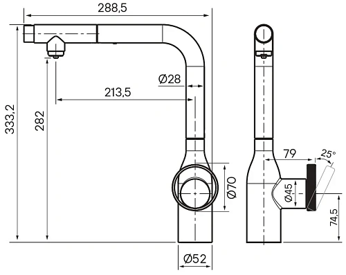 Смеситель для кухни Paulmark Urban золото Ur213104-G Смеситель для кухни Paulmark Urban золото Ur213104-G