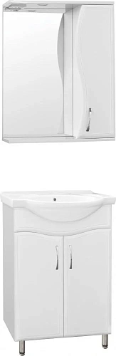 Зеркальный шкаф Style Line Панда 60/С, Волна ЛС-00000131 Зеркальный шкаф Style Line Панда 60/С, Волна ЛС-00000131