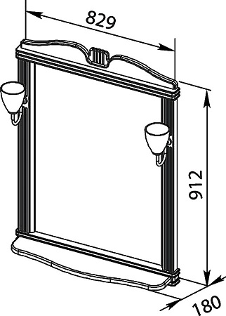 Зеркало для ванной Aquanet Николь 80 00180512 Зеркало для ванной Aquanet Николь 80 00180512