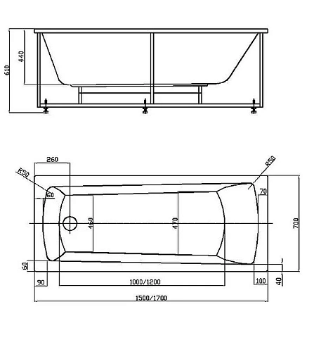 Акриловая ванна Aquatek Либра-150х70 NEW пустая без фронтального экрана LIB150N-0000008 Акриловая ванна Aquatek Либра-150х70 NEW пустая без фронтального экрана LIB150N-0000008