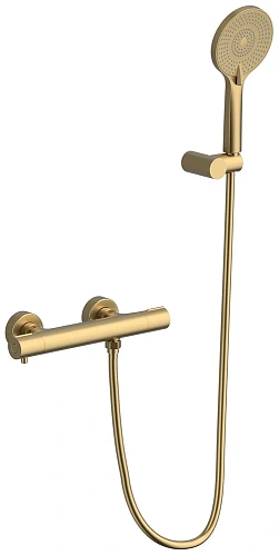 Смеситель для ванны Kaiser Serio 05377-3 с термостатом Шлифованное золото Смеситель для ванны Kaiser Serio 05377-3 с термостатом Шлифованное золото