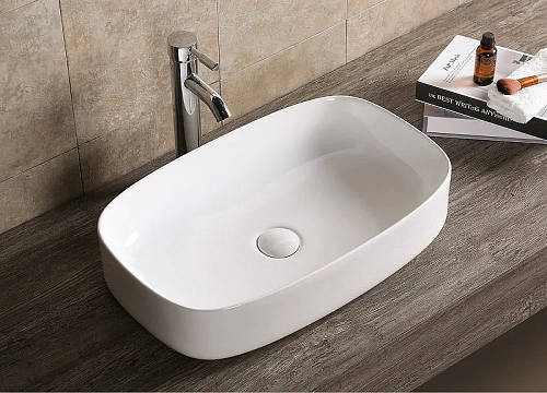 Раковина Ceruttispa CR0045 590х370х130 накладная, белая, прямоугольная Раковина Ceruttispa CR0045 590х370х130 накладная, белая, прямоугольная