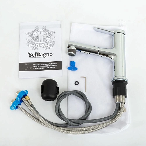 Смеситель для раковины BelBagno BB-LVMD-CRM-W0 с выдвижным изливом хром Смеситель для раковины BelBagno BB-LVMD-CRM-W0 с выдвижным изливом хром