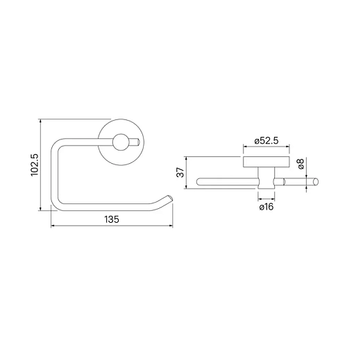 Держатель туалетной бумаги IDDIS Sena SENSB00i43 без крышки, черный матовый Держатель туалетной бумаги IDDIS Sena SENSB00i43 без крышки, черный матовый