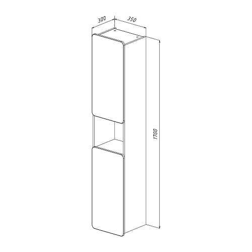 Шкаф-пенал Lemark OLIVIA 35 см подвесной/напольный, левый/правый, дуб кантри/белый LM08OL35P Шкаф-пенал Lemark OLIVIA 35 см подвесной/напольный, левый/правый, дуб кантри/белый LM08OL35P