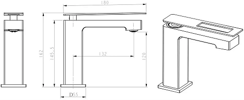 Смеситель для раковины Boheme WhiteChrome 141-WCR Смеситель для раковины Boheme WhiteChrome 141-WCR
