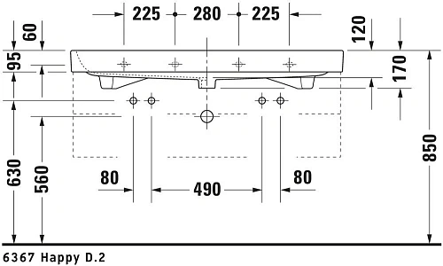 Раковина Duravit Happy D.2 2318120027 Раковина Duravit Happy D.2 2318120027