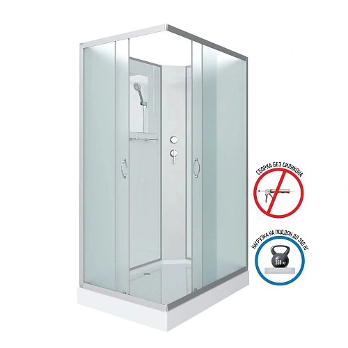 Душевая кабина Niagara Classic NG-43285-14QBK (1200х800х2000) низкий поддон (13см) стекло матовое 432853QBK Душевая кабина Niagara Classic NG-43285-14QBK (1200х800х2000) низкий поддон (13см) стекло матовое 432853QBK