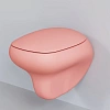 Унитаз подвесной Diamond 123T20901R (530x405x375) розовый матовый безободковый с толстой крышкой 123T20901R-122T20901 Унитаз подвесной Diamond 123T20901R (530x405x375) розовый матовый безободковый с толстой крышкой 123T20901R-122T20901