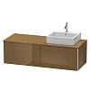 Тумба под раковину Duravit XSquare XS4903R6161 140 см Коричнево-оливковый глянцевый Тумба под раковину Duravit XSquare XS4903R6161 140 см Коричнево-оливковый глянцевый