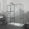 Душевая перегородка RGW Walk In WA-021B (WA-011B (2 шт.) + S-1220B) 900x1000 мм 35102190-84 черный, Easy Clean