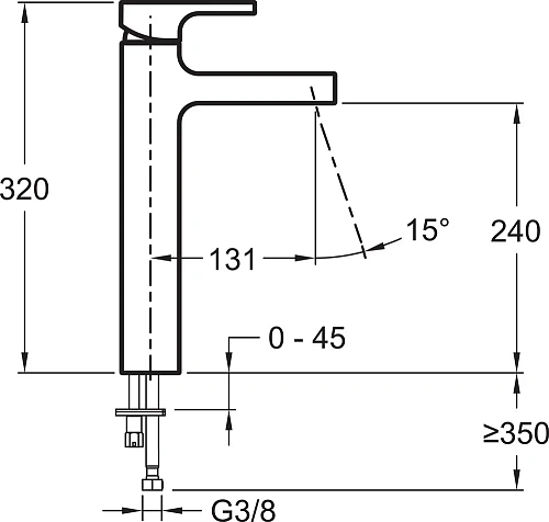 Смеситель для раковины Jacob Delafon Strayt E98340-CP Смеситель для раковины Jacob Delafon Strayt E98340-CP